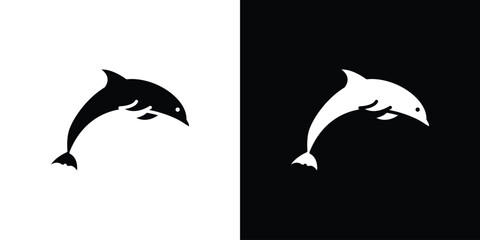 Dolphin icon vector, Symbol, logo illustrations