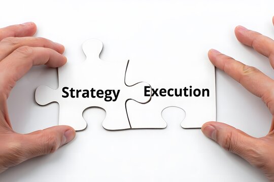 Strategy And Execution The Business Success Puzzle Pieces