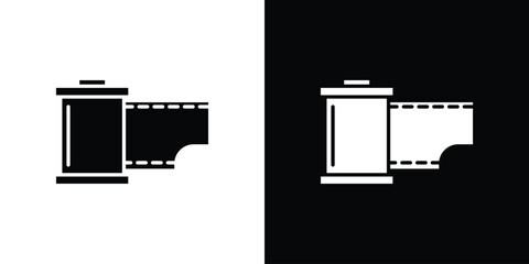 Film canister icon vector, Symbol, logo illustrations