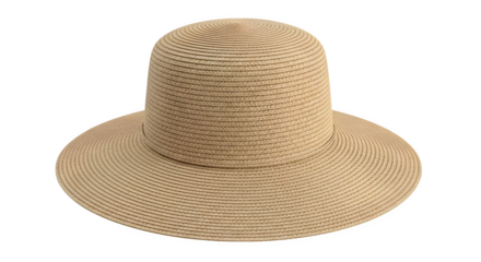 Straw sun hat isolated on white background