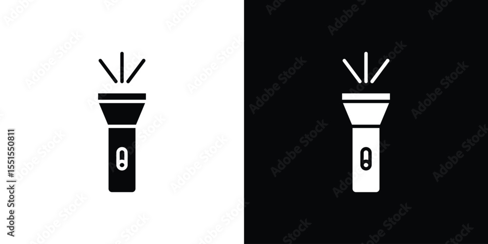 Poster flashlight icon. design for website and mobile apps.