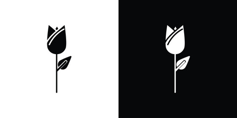 Flower tulip icon. Design for website and mobile apps.