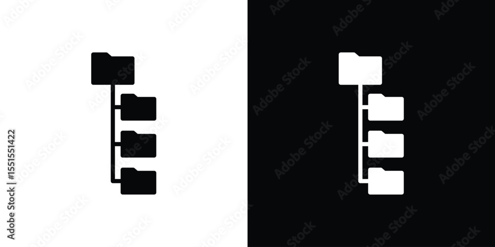 Aufkleber folder tree icon. design for website and mobile apps.