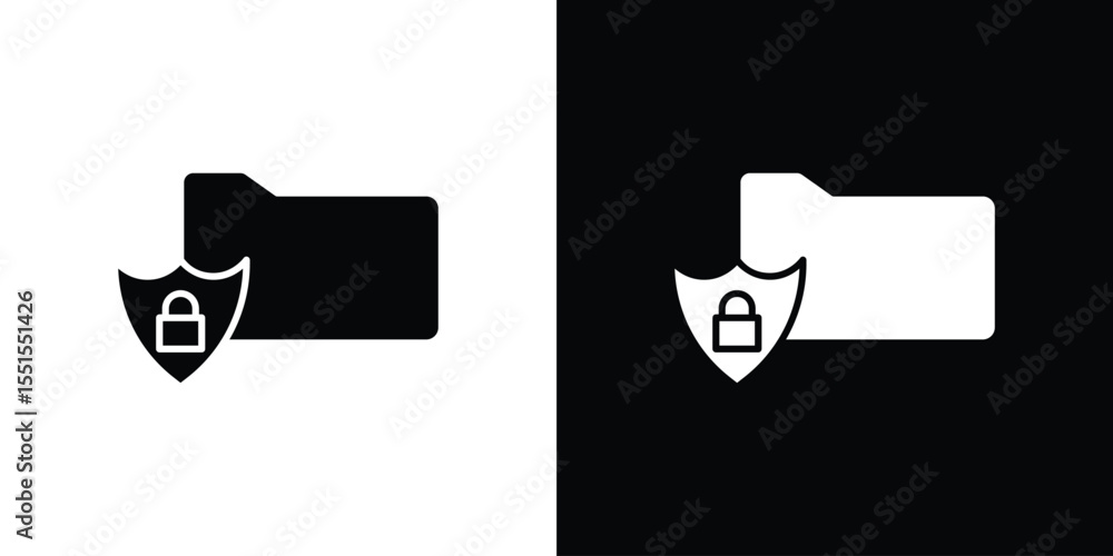 Poster folder security icon. design for website and mobile apps.