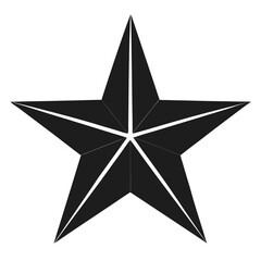 black star  on-white-background