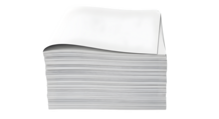 Stack of blank paper 3d rendered isolated on white background
