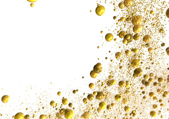 gold  confetti falling down isolated on transparent background. PNG