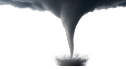 Waterspout Vortex isolated on white background