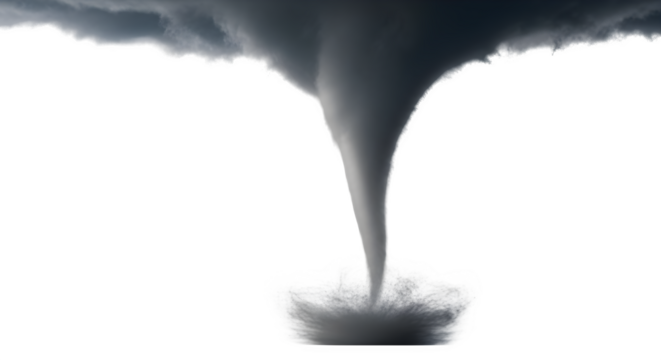 Waterspout Vortex isolated on white background