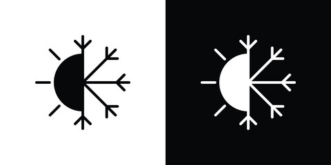 Hot and cold icon. Design for website and mobile apps.