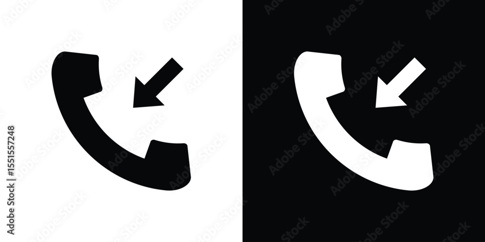Poster incoming call icon. design for website and mobile apps.