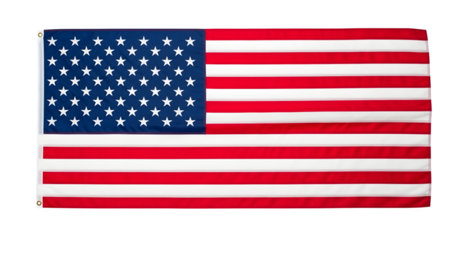American Flag Against Black Background isolated on white background