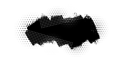 Distorted grunge layer error. Noise destroys texture. Vector trendy deformed glitch shape