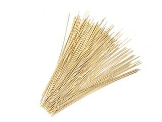Dry spaghetti instant noodle isolated on white background 