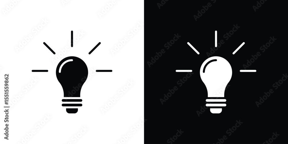 Poster lightbulb icon. design for website and mobile apps.