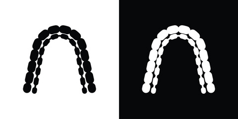 Lingual braces icon. Design for website and mobile apps.