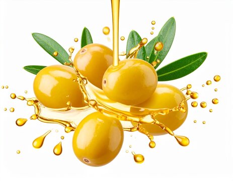 Close-up of jojoba oil in a clear bottle or dropper, emphasizing its rich color and luxurious texture. Perfect for cosmetics, aromatherapy, and organic product branding,  jojoba oil in white backgroun