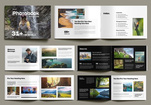 Adventure Travel Photobook Magazine Template Design