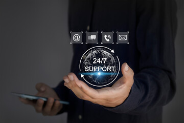 24 hour 7 days business customer service time open online support service global
