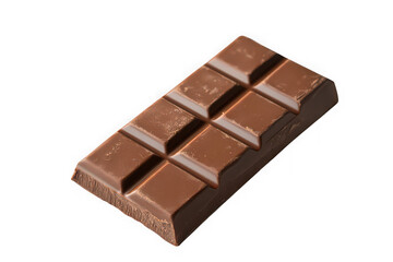Fototapeta premium Delicious milk chocolate bar piece food sweet dessert treat cocoa isolated on transparent background