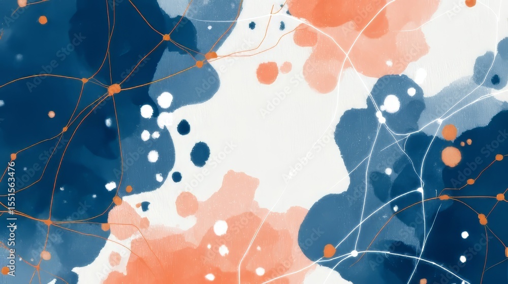 Poster the design features a seamless pattern combined with an abstract pattern, and incorporates mixed med