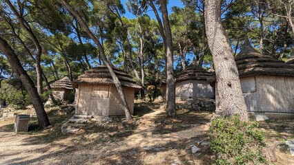Glamping campsites, tree, nature, landscape, sky, palm, forest, house, stone, travel, garden, trees, summer, wood, countryside, plant, old, path, park, rock, architecture, outdoors, rural