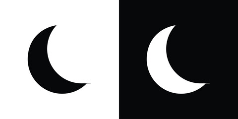 Moon icon vector, Symbol, logo illustrations