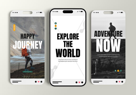 Modern Adventure Travel Social Media Story Template