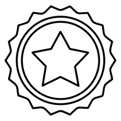 Obraz premium Minimal Star Emblem Line Art 