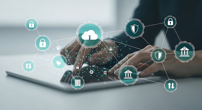 Secure cloud computing and data protection with modern digital technology and cybersecurity