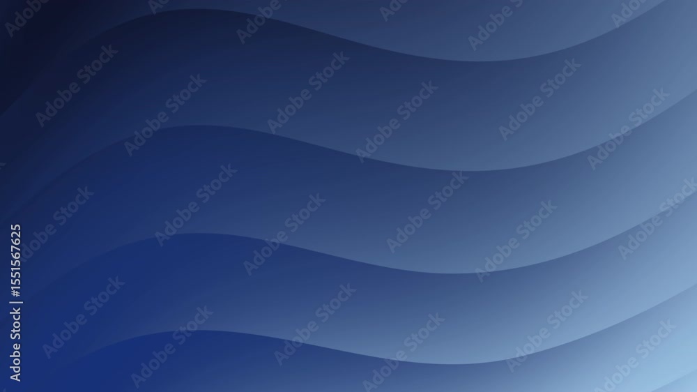 Aufkleber dark blue abstract background featuring smooth waves with a gradient effect from dark navy to light 