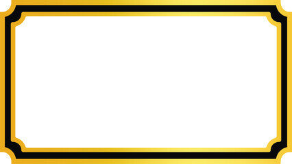 Elegant Blank Gold and Black Border Design for Certificates and Invitations