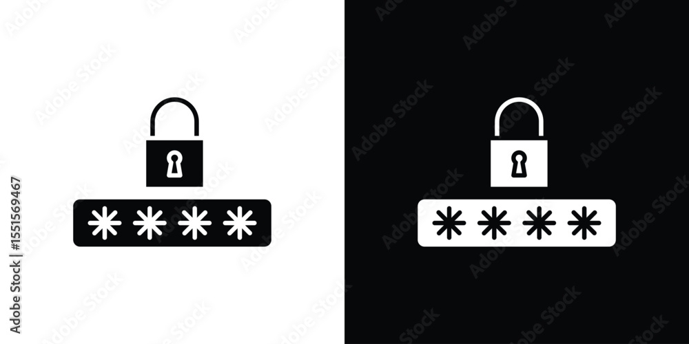 Poster password icon. design for website and mobile apps.