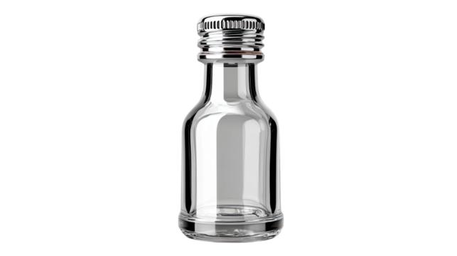 Miniature Glass Bottle: A captivating glass bottle is presented, inviting the viewer to imagine the possibilities held within.