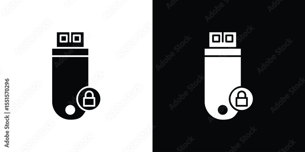 Poster pendrive security icon. design for website and mobile apps.