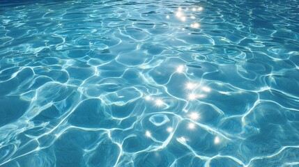 beautiful scene of tranquil water shimmering reflections and cool blue tones