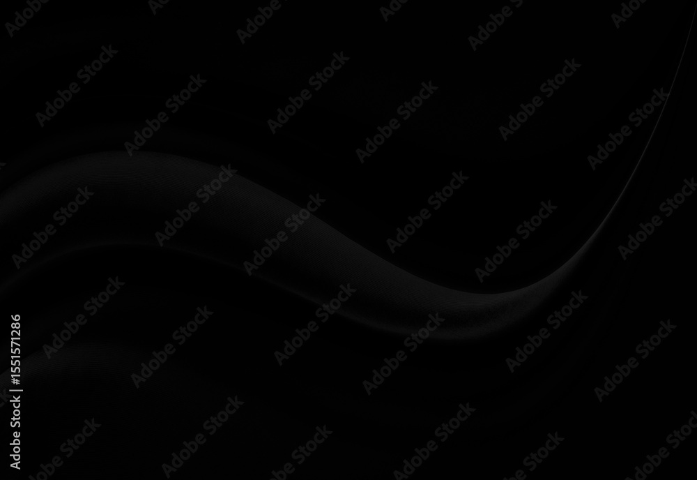 Poster Black gray satin dark fabric texture luxurious shiny that is abstract silk cloth background with patterns soft waves blur beautiful.