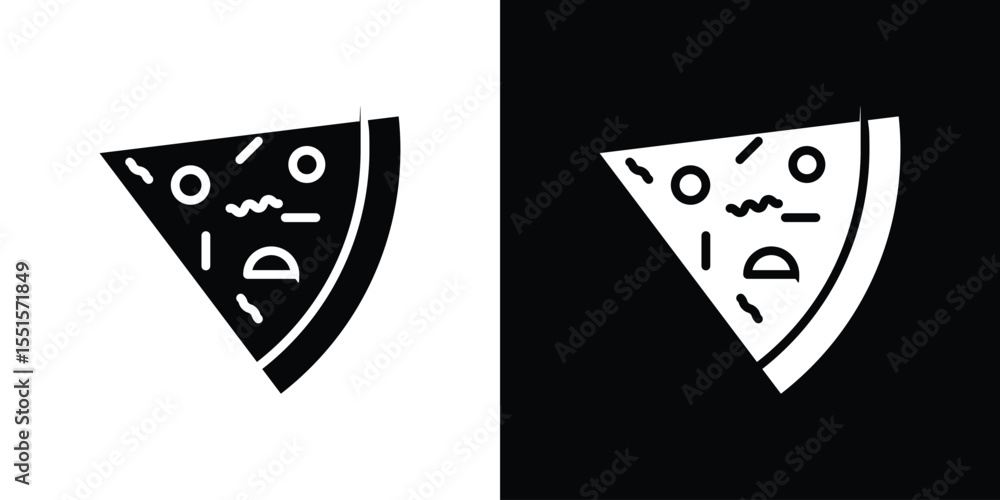 Poster pizza slice icon. design for website and mobile apps.