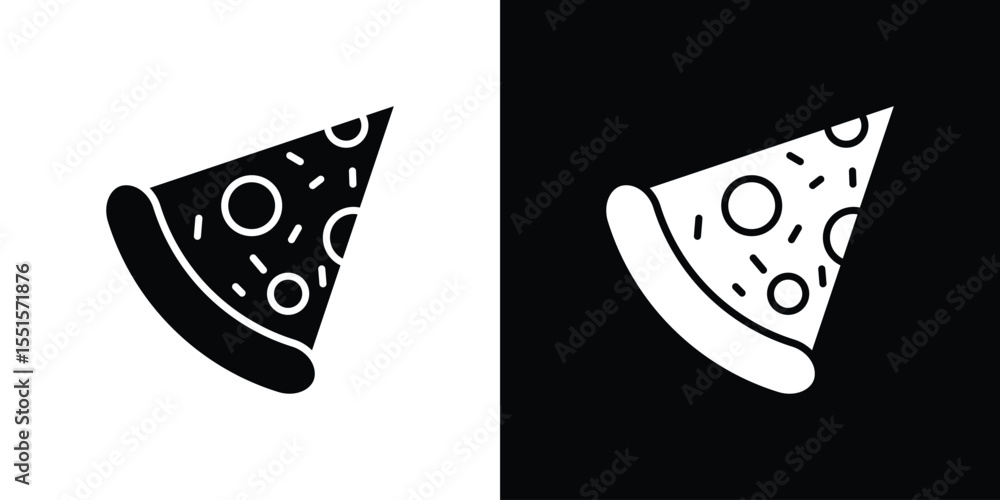 Poster pizza slice icon. design for website and mobile apps.