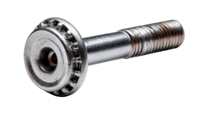 Industrial Bolt: A detailed close-up of a sturdy metal bolt, showcasing its robust design and industrial precision, ideal for engineering or construction applications. 