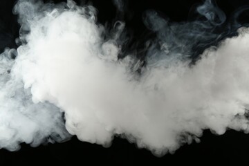 Beautiful hookah smoke on black background, closeup