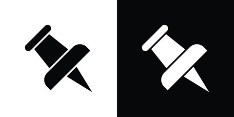 Push pin icon vector, Symbol, logo illustrations