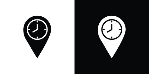 Real time location icon vector, Symbol, logo illustrations