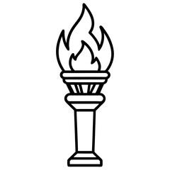 Liberty Flame Outline Vector Art 