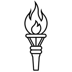 Liberty Flame Outline Vector Art 