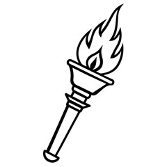 Liberty Flame Outline Vector Art 