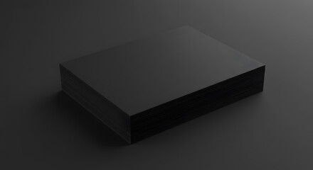 Stack of Black Paper on Black Background