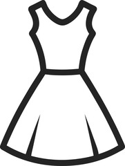 vector illustration of a dress
