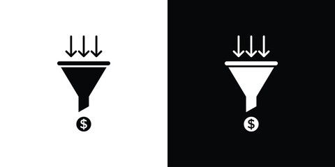 Sales funnel icon vector, Symbol, logo illustrations