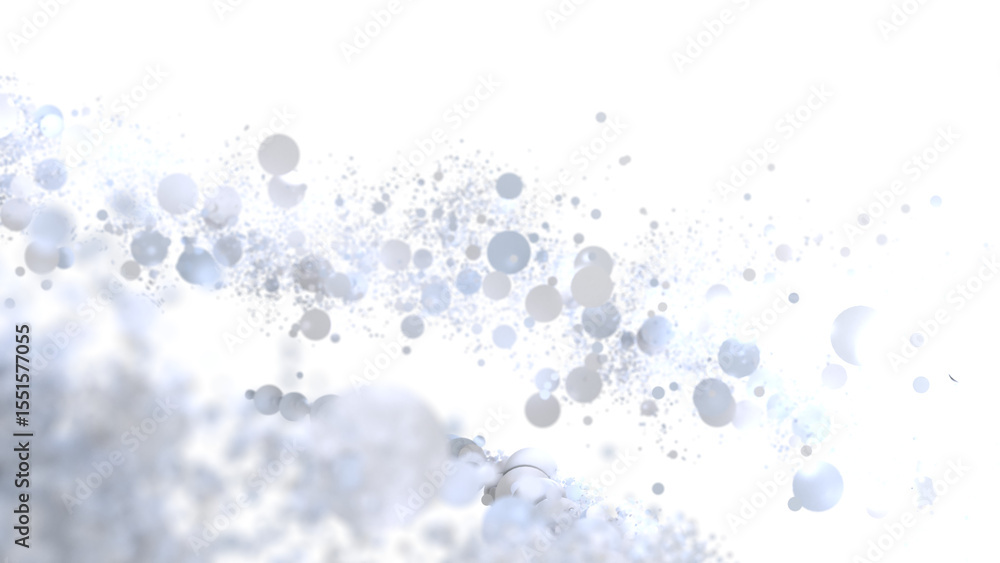 Poster high-resolution stock photo of abstract white bubbles on a white background. perfect for website ban